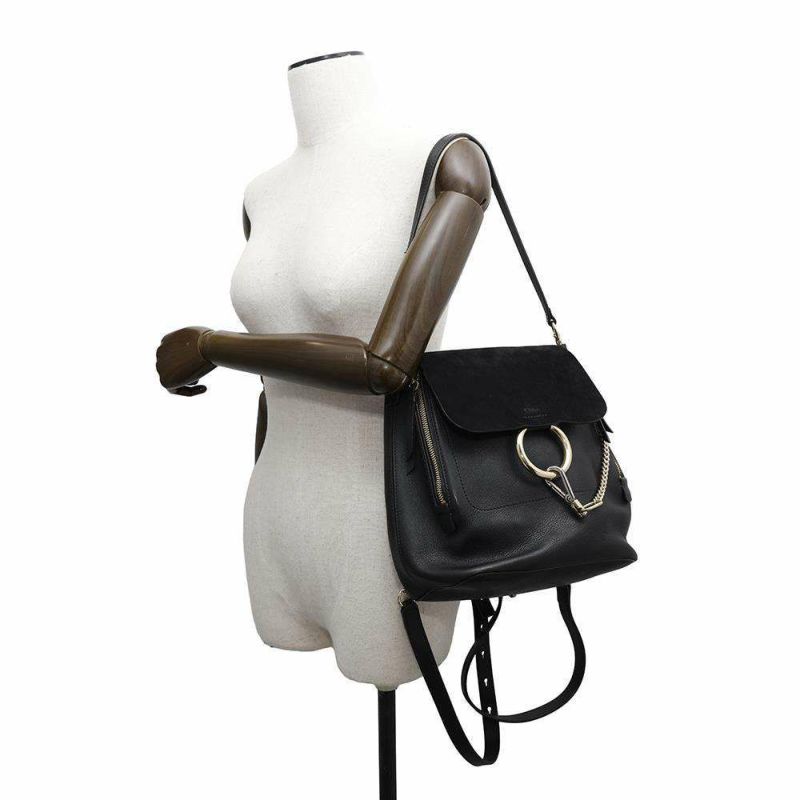 クロエ リュック フェイ ミニ バックパック レザー スエード 3S1192-HEU Chloe ショルダーバッグ 2way 黒