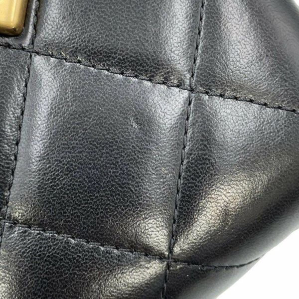シャネル チェーンショルダーバッグ ココマーク マトラッセ ボックスバッグ ラムスキン AS2635 黒