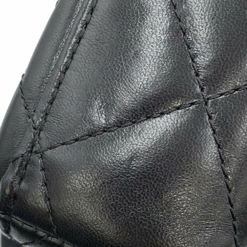 シャネル チェーンショルダーバッグ ココマーク マトラッセ ボックスバッグ ラムスキン AS2635 黒