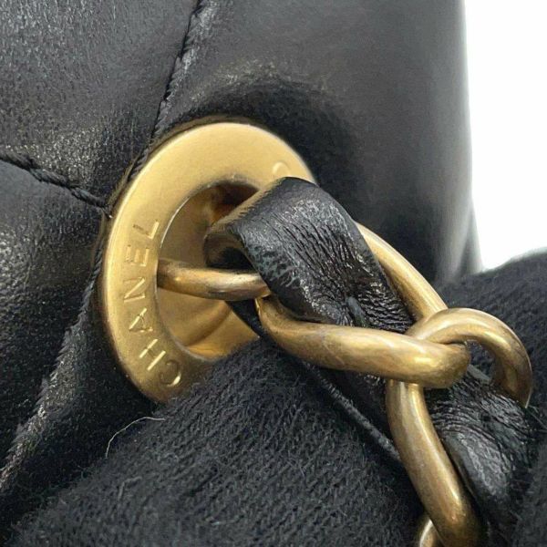 シャネル チェーンショルダーバッグ ココマーク マトラッセ ボックスバッグ ラムスキン AS2635 黒