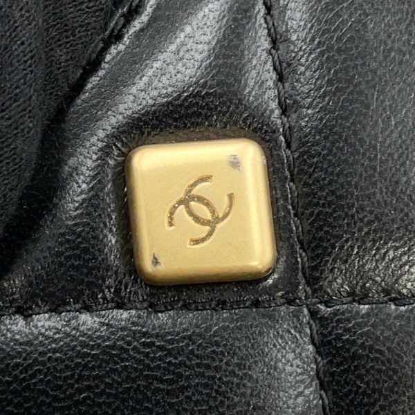 シャネル チェーンショルダーバッグ ココマーク マトラッセ ボックスバッグ ラムスキン AS2635 黒