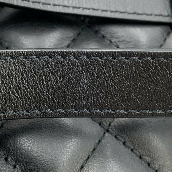 シャネル ボディバッグ マトラッセ ユニフォーム ラムスキン CHANEL ウエストバッグ 黒