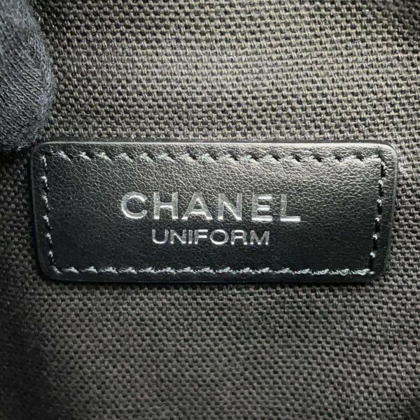 シャネル ボディバッグ マトラッセ ユニフォーム ラムスキン CHANEL ウエストバッグ 黒