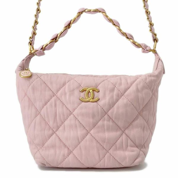 シャネル チェーンショルダーバッグ ココマーク ホーボーバッグ ラムスキン AS2480 CHANEL 2way