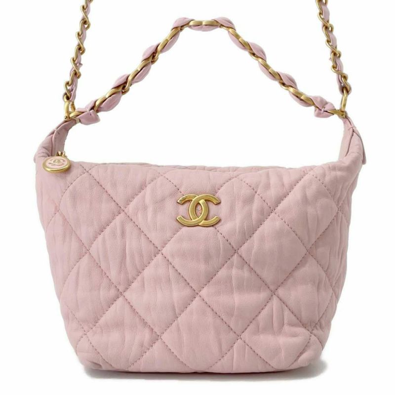 シャネル チェーンショルダーバッグ ココマーク ホーボーバッグ ラムスキン AS2480 CHANEL 2way