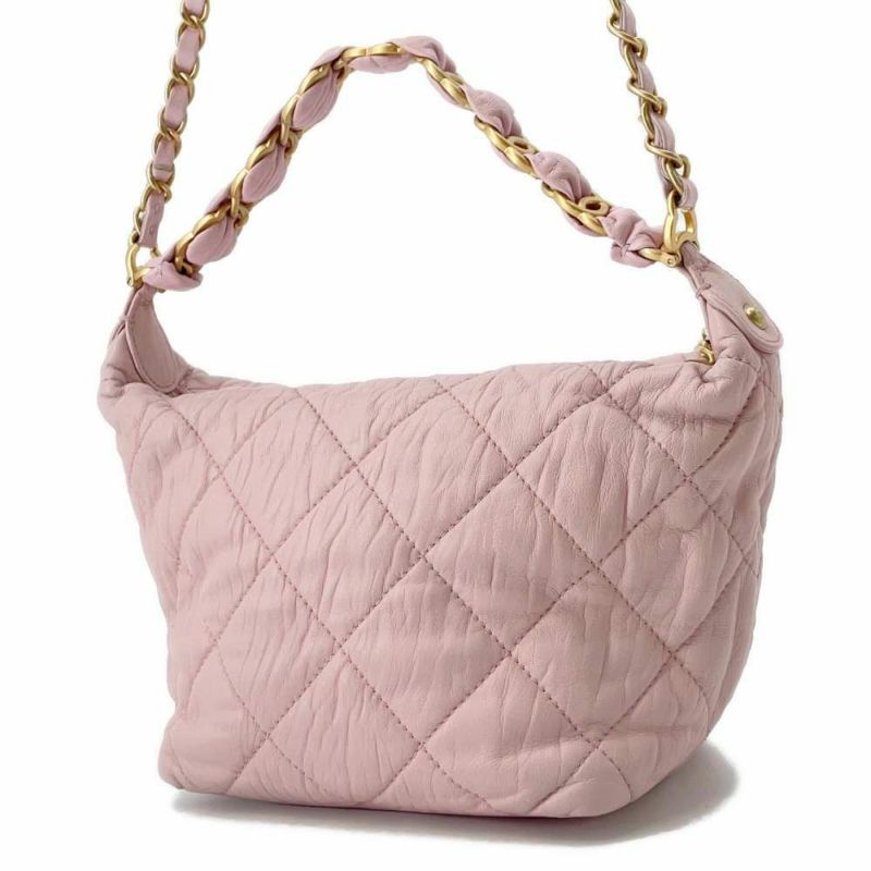 シャネル チェーンショルダーバッグ ココマーク ホーボーバッグ ラムスキン AS2480 CHANEL 2way