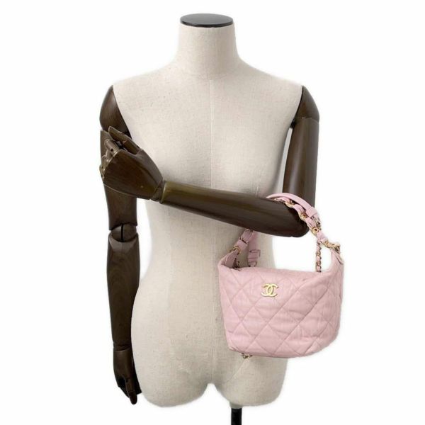 シャネル チェーンショルダーバッグ ココマーク ホーボーバッグ ラムスキン AS2480 CHANEL 2way