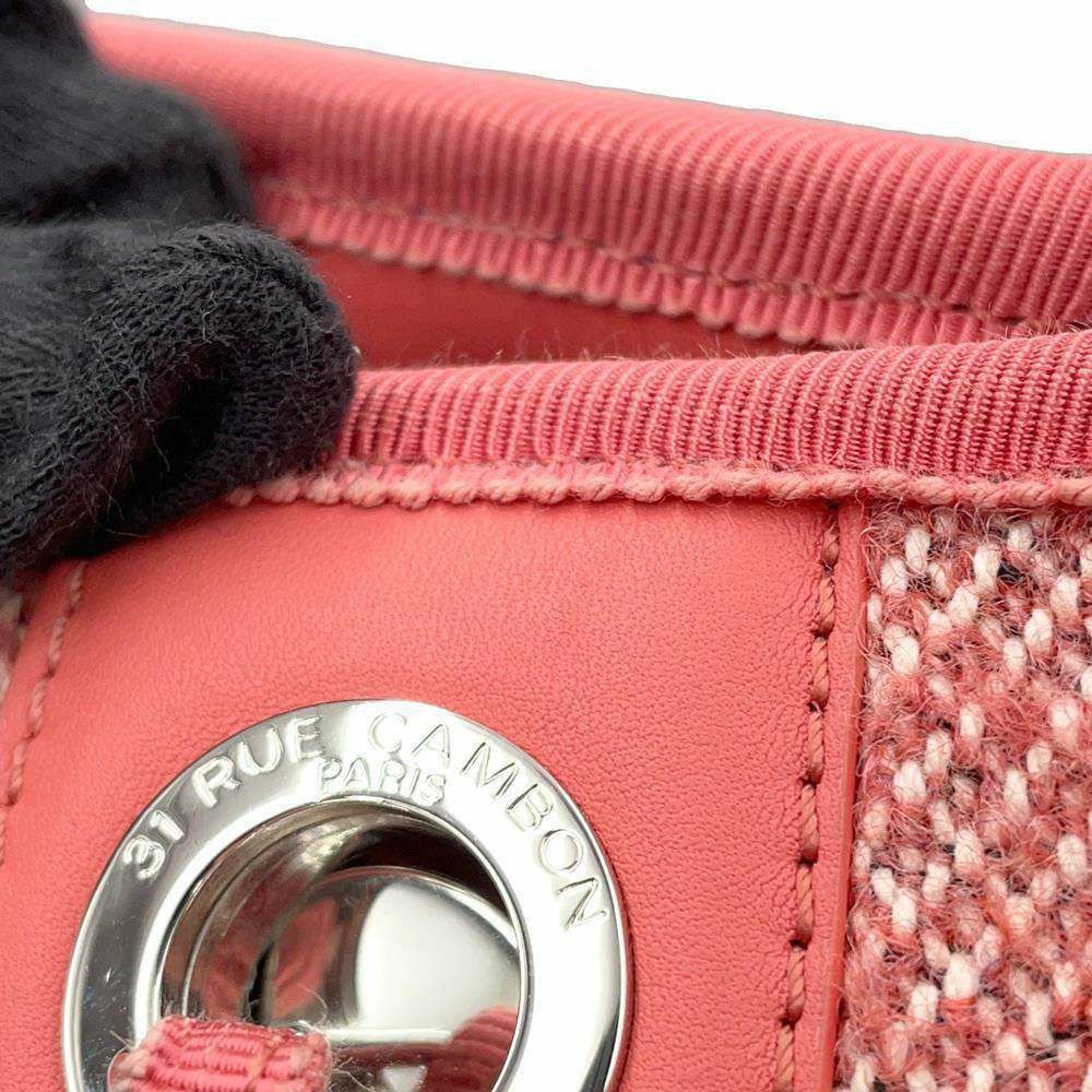 シャネル トートバッグ ドーヴィルライン ミディアム ショッピングバッグ ロゴ キャンバス A67001 CHANEL チェーントート