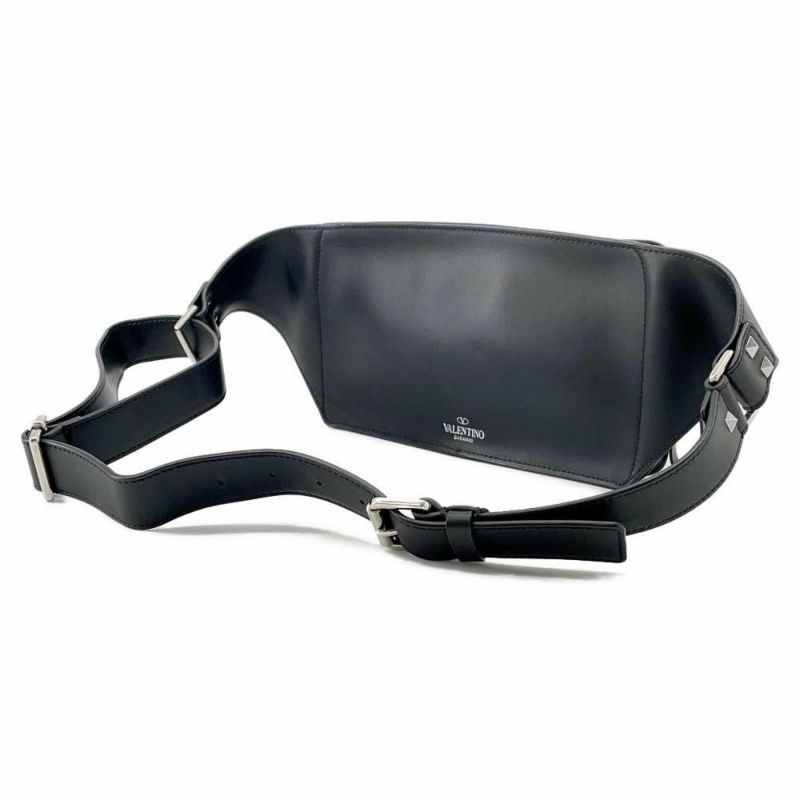 ヴァレンティノ・ガラヴァーニ ボディバッグ VLTNロゴ VY2B0A10WJW VALENTINO ベルトバッグ 黒