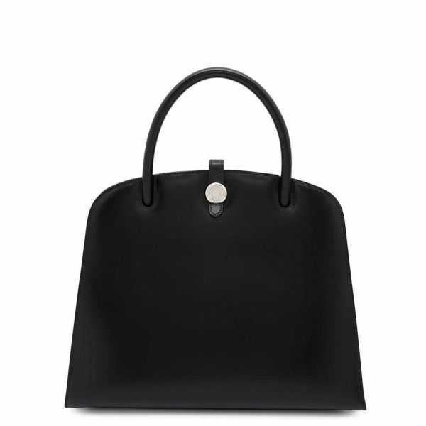 エルメス ハンドバッグ ダルヴィ ブラック/シルバー金具 ボックスカーフ □C刻印 HERMES バッグ 黒