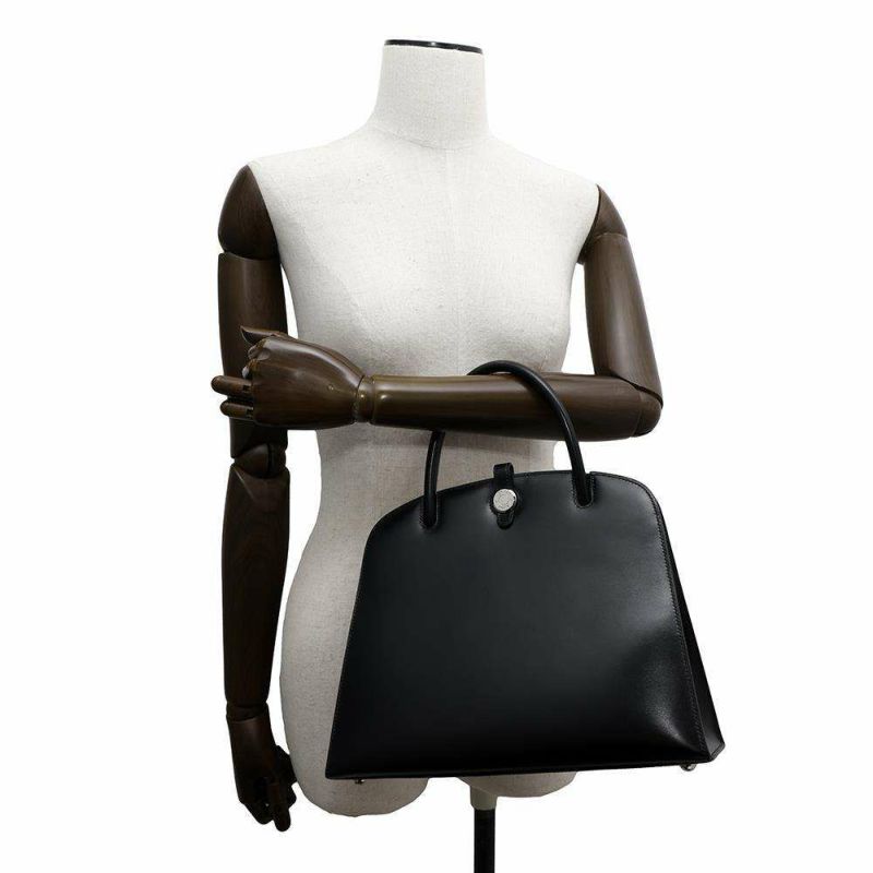 エルメス ハンドバッグ ダルヴィ ブラック/シルバー金具 ボックスカーフ □C刻印 HERMES バッグ 黒