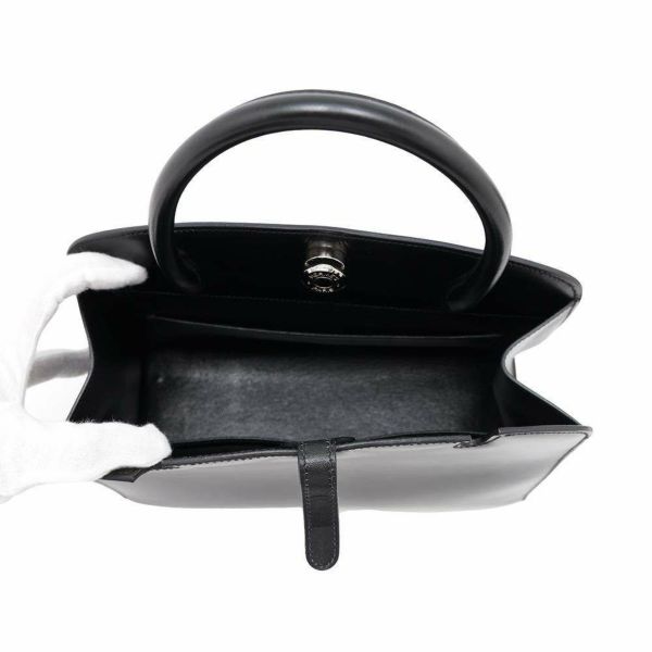 エルメス ハンドバッグ ダルヴィ ブラック/シルバー金具 ボックスカーフ □C刻印 HERMES バッグ 黒