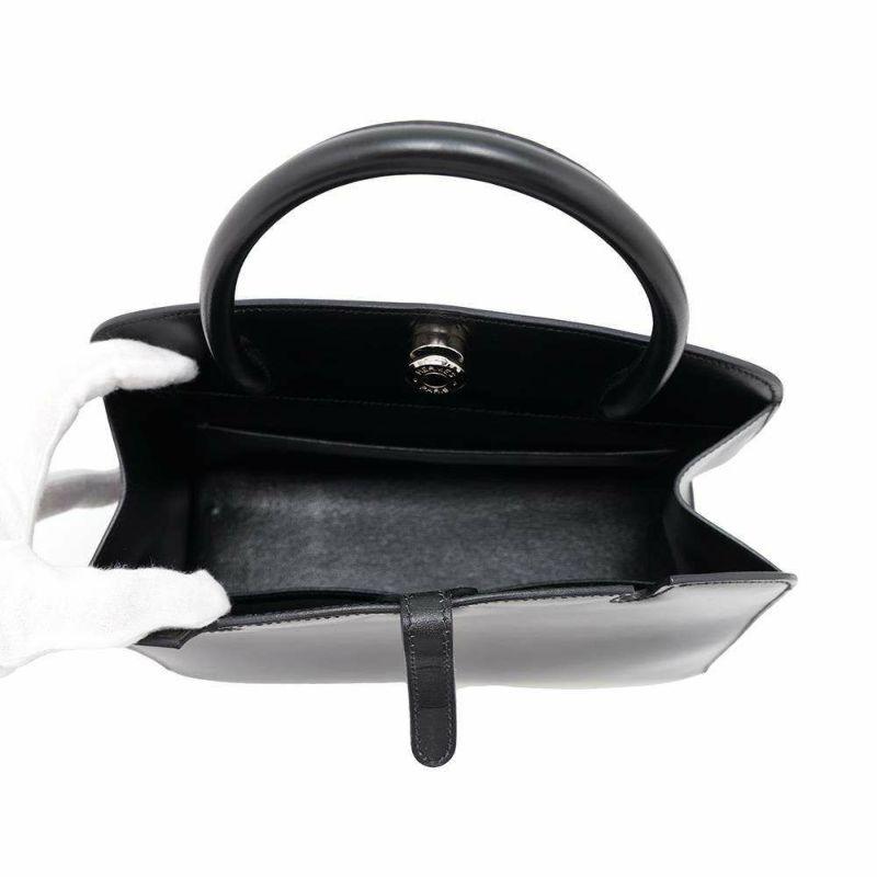 エルメス ハンドバッグ ダルヴィ ブラック/シルバー金具 ボックスカーフ □C刻印 HERMES バッグ 黒