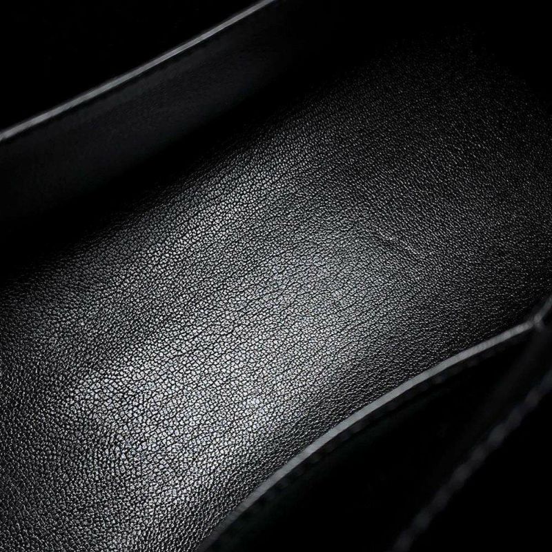エルメス ハンドバッグ ダルヴィ ブラック/シルバー金具 ボックスカーフ □C刻印 HERMES バッグ 黒