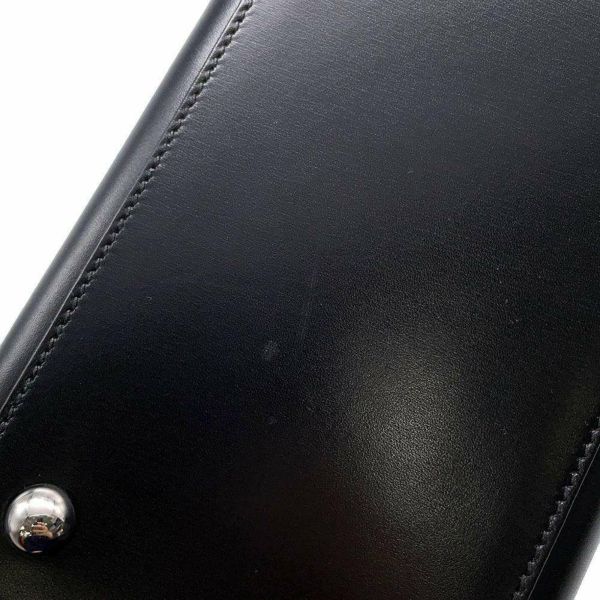 エルメス ハンドバッグ ダルヴィ ブラック/シルバー金具 ボックスカーフ □C刻印 HERMES バッグ 黒