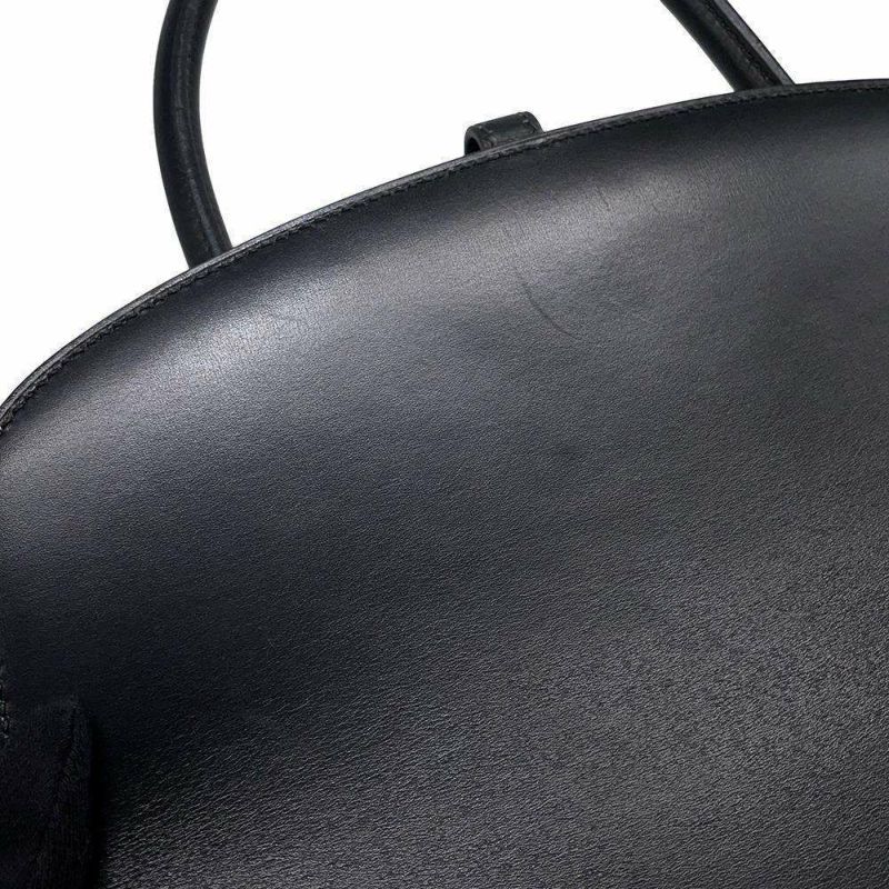 エルメス ハンドバッグ ダルヴィ ブラック/シルバー金具 ボックスカーフ □C刻印 HERMES バッグ 黒