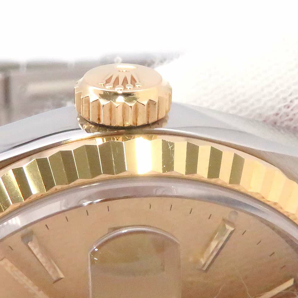 ロレックス デイトジャスト E番 SS/K18YG 16233 ROLEX 腕時計 シャンパン文字盤