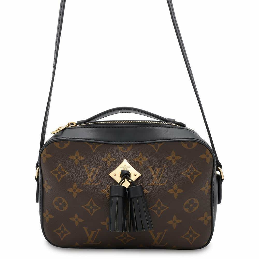 ルイヴィトン ショルダーバッグ モノグラム サントンジュ M43555 LOUIS VUITTON タッセル 黒 ブラック