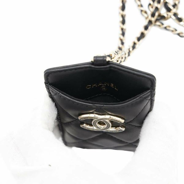 シャネル チェーンカードケース ココマーク マトラッセ ラムスキン A01745 CHANEL カード ノベルティ