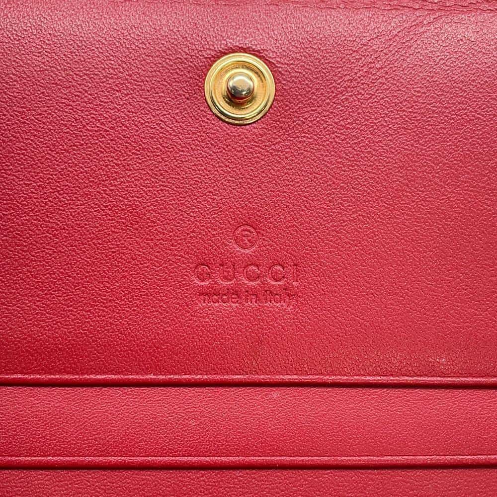 グッチ 二つ折り財布 ミスティックキャット GGスプリーム 499380 GUCCI 財布 レッド