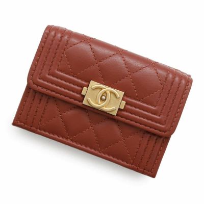 シャネル 三つ折り財布 マトラッセ ココマーク クラシック
