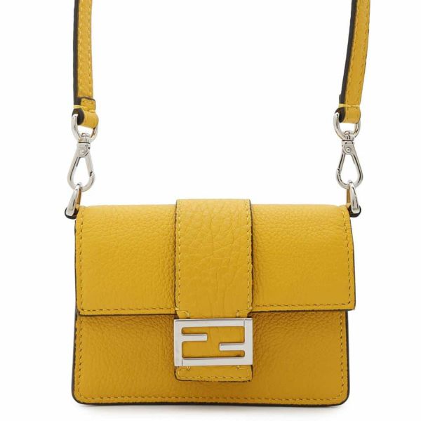 フェンディ ショルダーポシェット マイクロ フラット バゲット レザー 7M0311 FENDI ポーチ