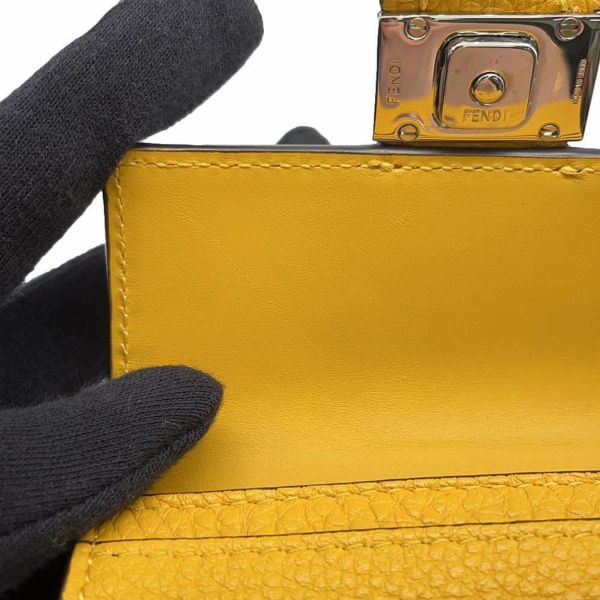 フェンディ ショルダーポシェット マイクロ フラット バゲット レザー 7M0311 FENDI ポーチ