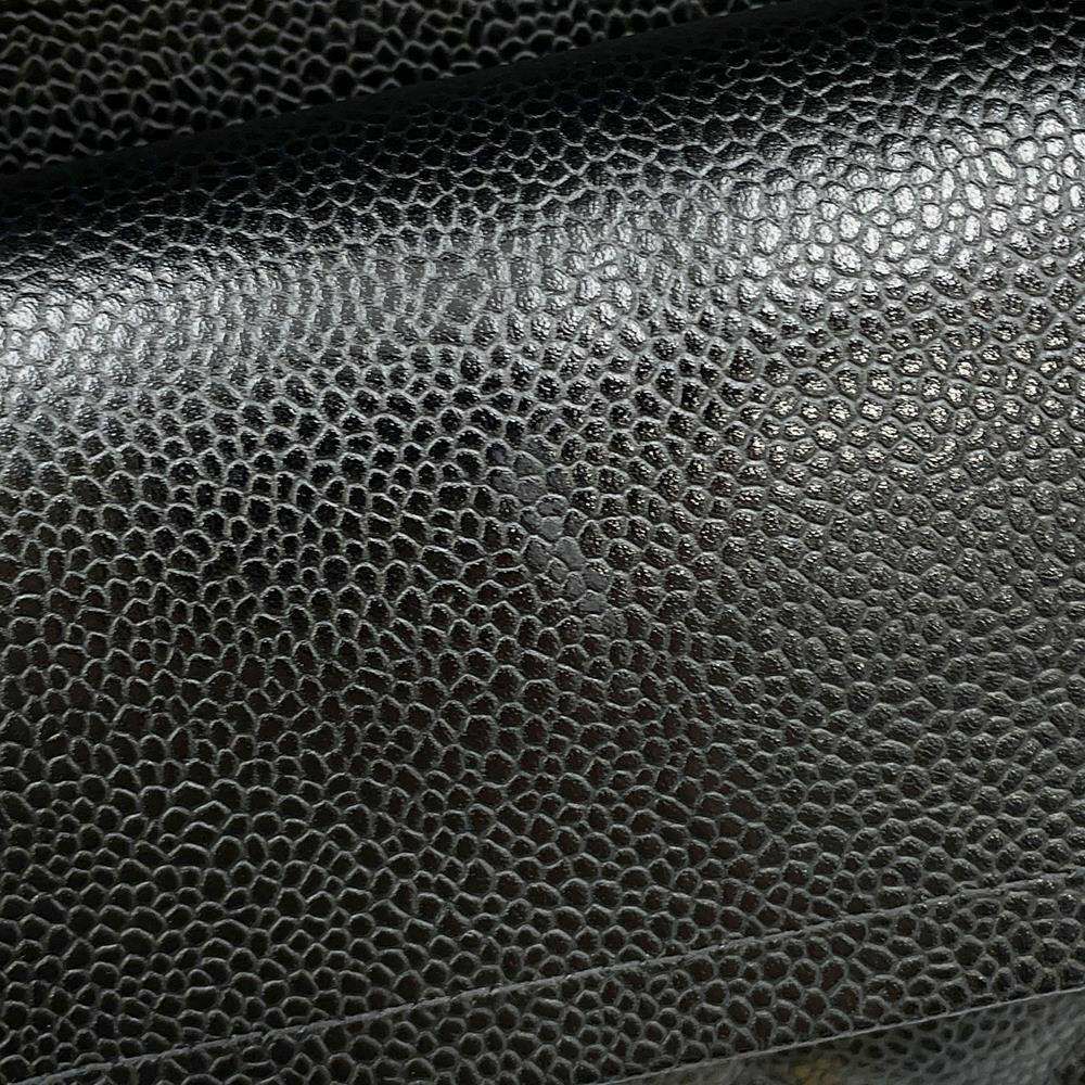 シャネル チェーンショルダーバッグ マトラッセ25 ココマーク キャビアスキン ダブルチェーン A01112 CHANEL 黒