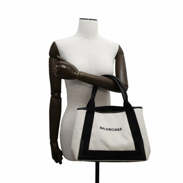 バレンシアガ トートバッグ ネイビーカバス S ポーチ付 339933 BALENCIAGA スモールサイズ バッグ 黒