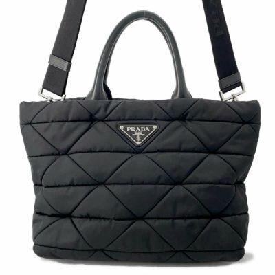 プラダ ハンドバッグ パデッド ナイロン スモール 1BG436 PRADA 2way 黒 安心保証