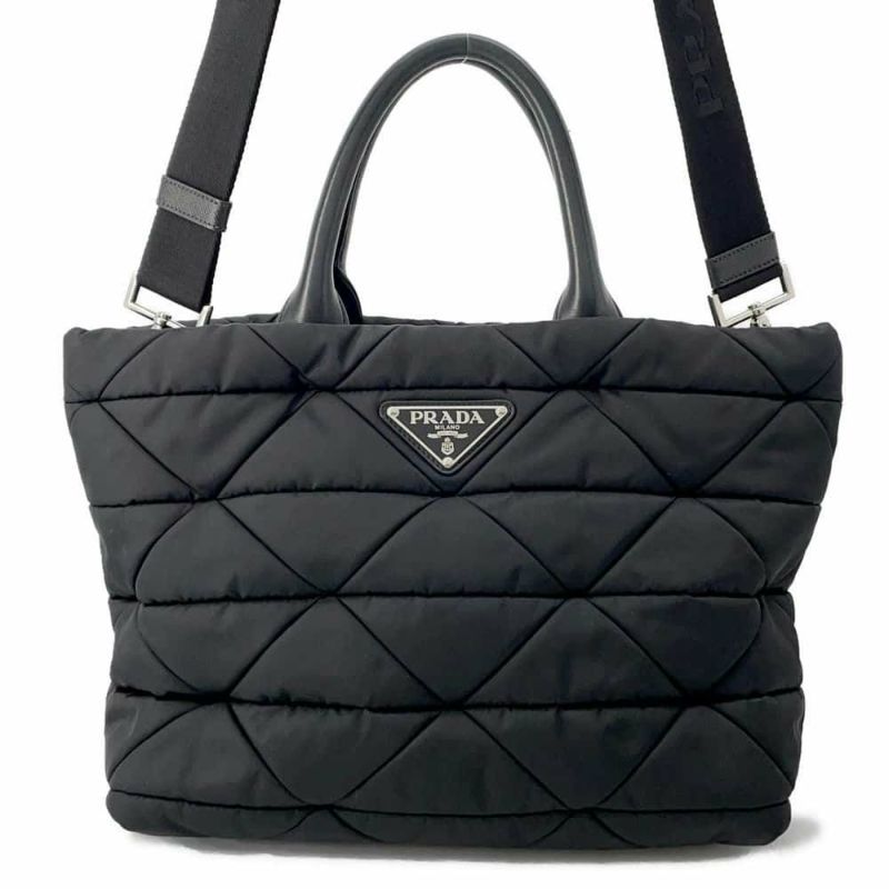 プラダ ハンドバッグ パデッド ナイロン スモール 1BG436 PRADA 2way 黒