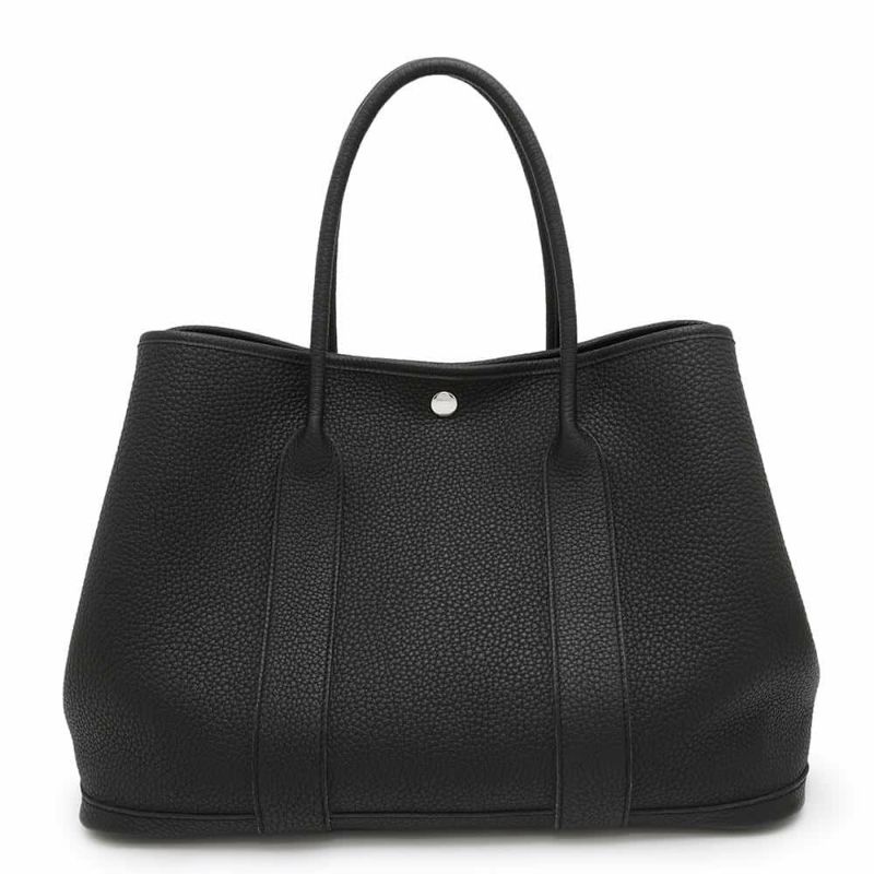 エルメス トートバッグ ガーデンパーティPM ブラック/シルバー金具 ネゴンダ W刻印 黒