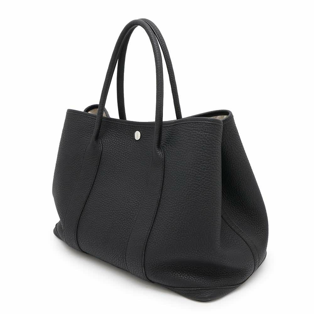 エルメス トートバッグ ガーデンパーティPM ブラック/シルバー金具 ネゴンダ W刻印 黒