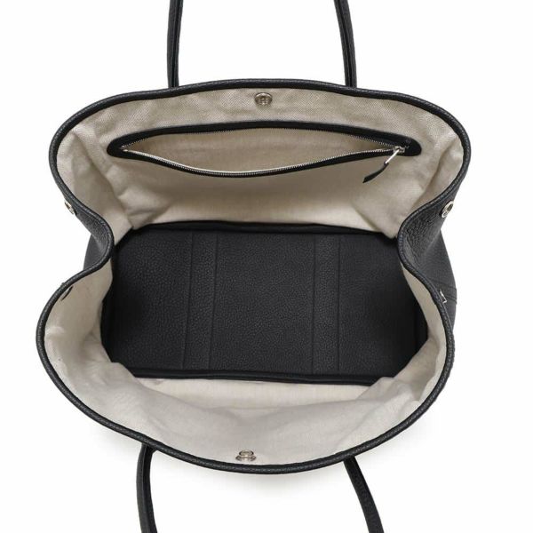 エルメス トートバッグ ガーデンパーティPM ブラック/シルバー金具 ネゴンダ W刻印 黒