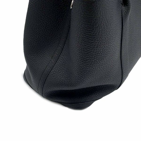 エルメス トートバッグ ガーデンパーティPM ブラック/シルバー金具 ネゴンダ W刻印 黒