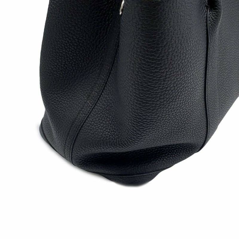エルメス トートバッグ ガーデンパーティPM ブラック/シルバー金具 ネゴンダ W刻印 黒