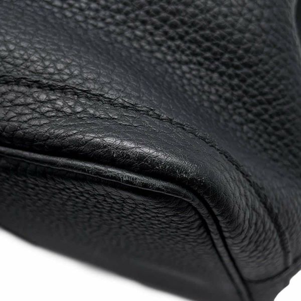 エルメス トートバッグ ガーデンパーティPM ブラック/シルバー金具 ネゴンダ W刻印 黒