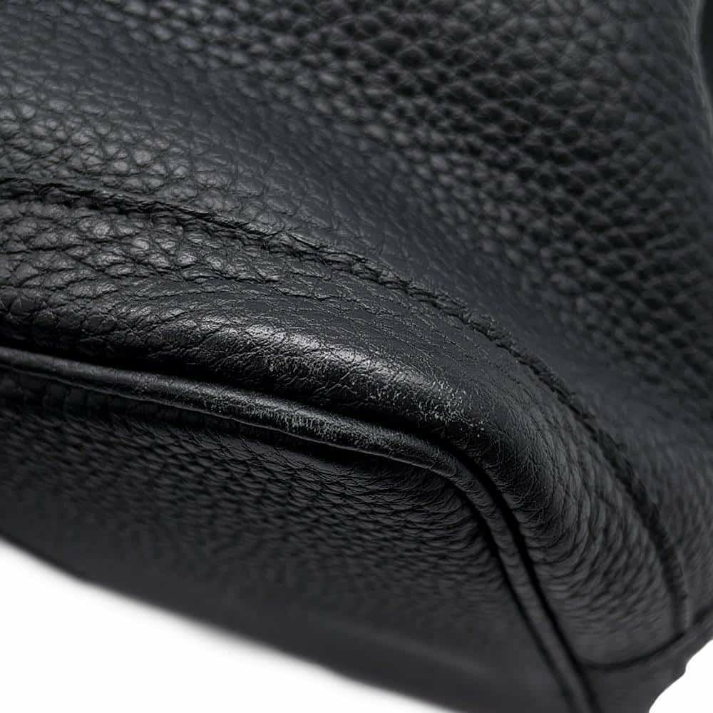 エルメス トートバッグ ガーデンパーティPM ブラック/シルバー金具 ネゴンダ W刻印 黒