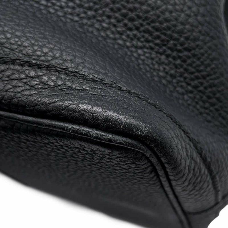 エルメス トートバッグ ガーデンパーティPM ブラック/シルバー金具 ネゴンダ W刻印 黒