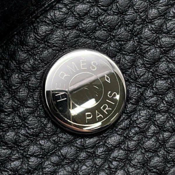 エルメス トートバッグ ガーデンパーティPM ブラック/シルバー金具 ネゴンダ W刻印 黒