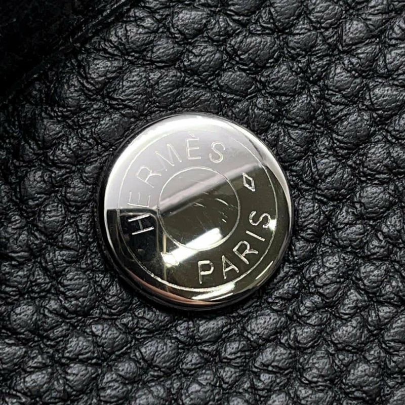 エルメス トートバッグ ガーデンパーティPM ブラック/シルバー金具 ネゴンダ W刻印 黒