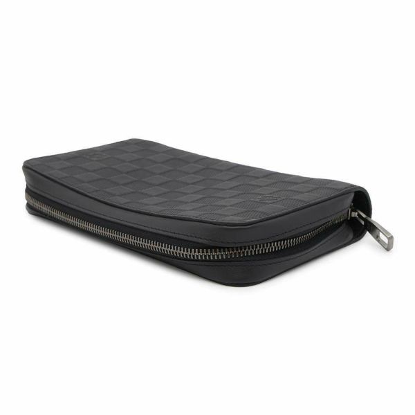 ルイヴィトン 長財布 ダミエ・アンフィニ ジッピー XL オニキスN61254 LOUIS VUITTON ハンドル付き メンズ 黒