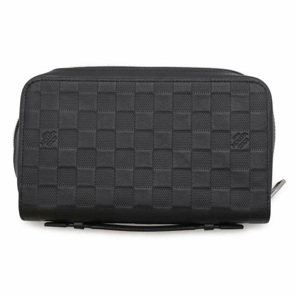 ルイヴィトン 長財布 ダミエ・アンフィニ ジッピー XL オニキスN61254 LOUIS VUITTON ハンドル付き メンズ 黒