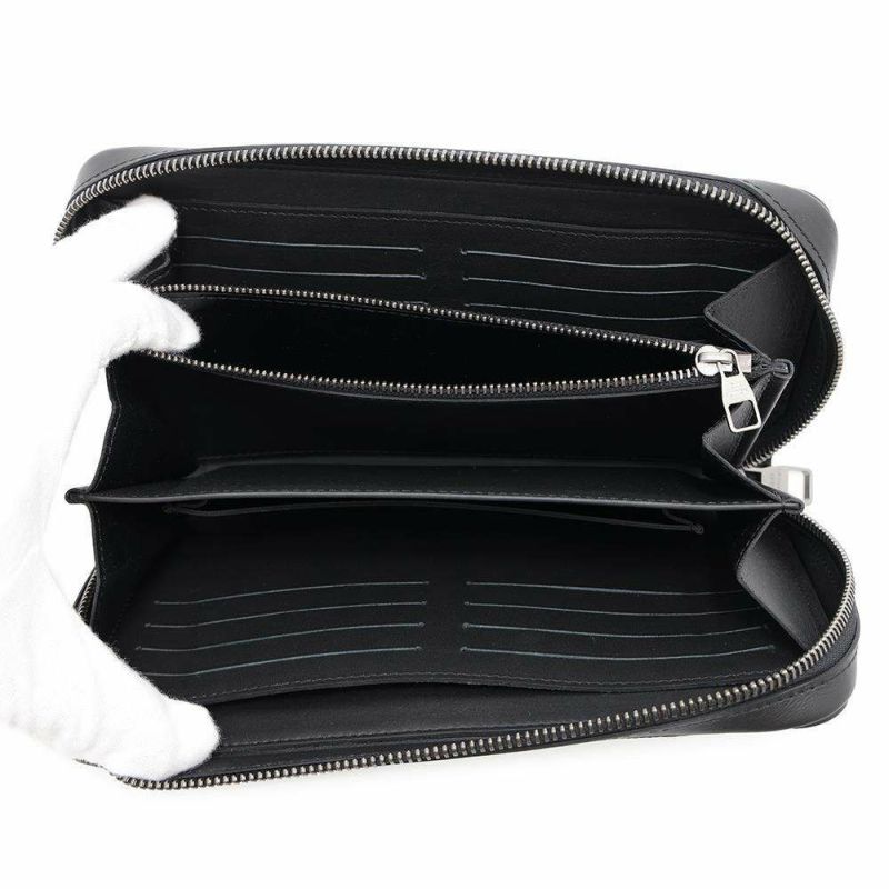 ルイヴィトン 長財布 ダミエ・アンフィニ ジッピー XL オニキスN61254 LOUIS VUITTON ハンドル付き メンズ 黒