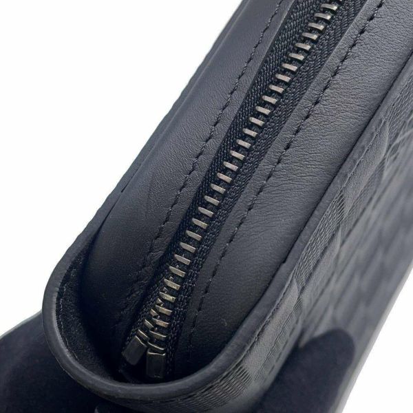 ルイヴィトン 長財布 ダミエ・アンフィニ ジッピー XL オニキスN61254 LOUIS VUITTON ハンドル付き メンズ 黒