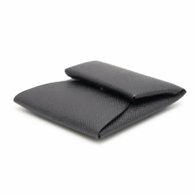 エルメス コインケース バスティア ブラック エプソン W刻印 HERMES 財布 黒