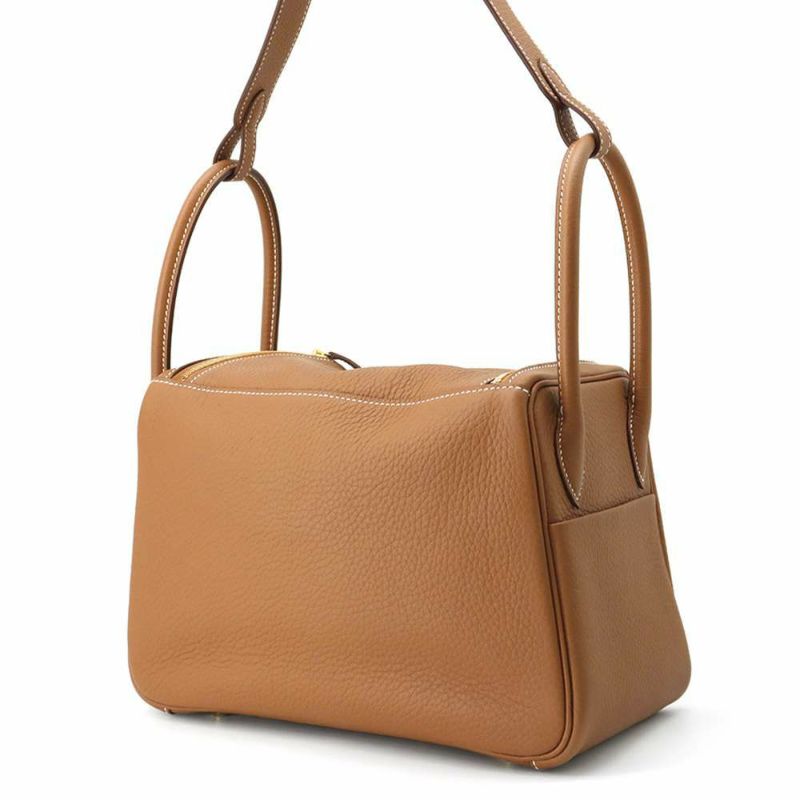 エルメス ハンドバッグ リンディ26 ゴールド/ゴールド金具 トリヨンクレマンス W刻印 2wayショルダー