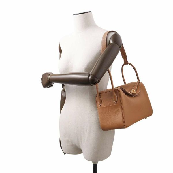 エルメス ハンドバッグ リンディ26 ゴールド/ゴールド金具 トリヨンクレマンス W刻印 2wayショルダー