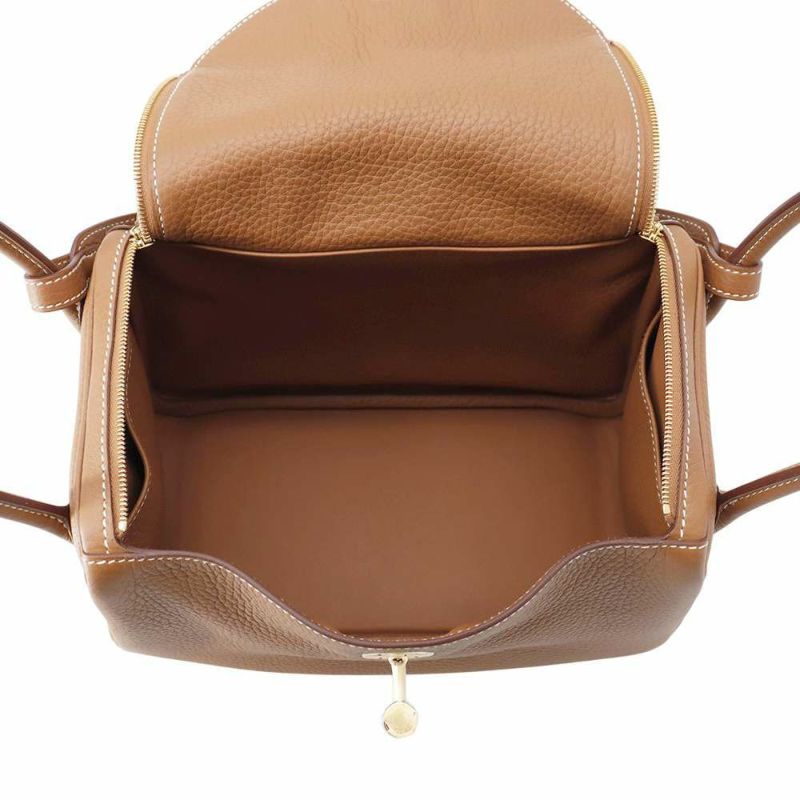 エルメス ハンドバッグ リンディ26 ゴールド/ゴールド金具 トリヨンクレマンス W刻印 2wayショルダー