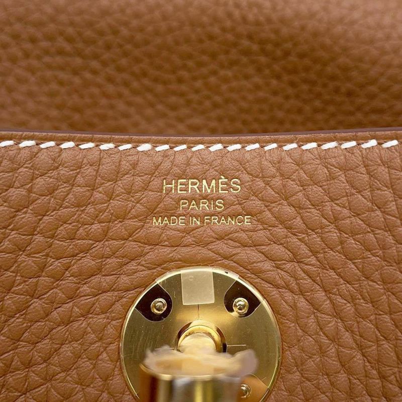 エルメス ハンドバッグ リンディ26 ゴールド/ゴールド金具 トリヨンクレマンス W刻印 2wayショルダー